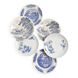 Vintage blue dinner plates