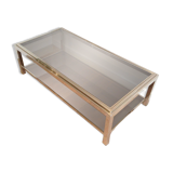 Rectangular chrome coffee table