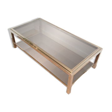 Rectangular chrome coffee table