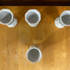 Set of 4 egg cups francoise saget white porcelain chicken decor
