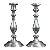 Plated brass candlesticks from Henniger, 19th century, set of 2