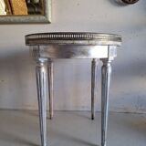 White marble bouillotte coffee table