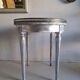 Table basse bouillotte en marbre blanc