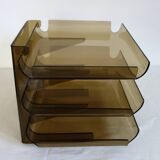 Document holder in smoked plexiglass from the 70s