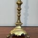 Pair of Large Brass Altar Candlesticks with Baluster Shaft and Tripod Base
