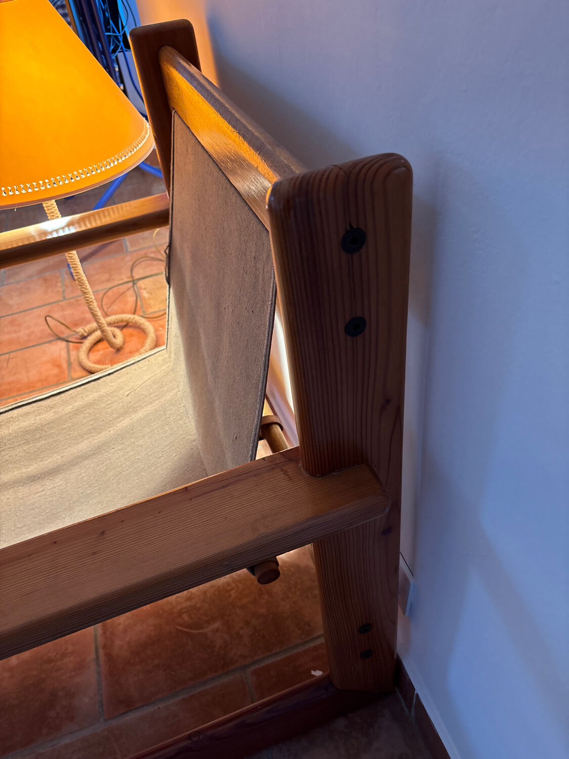 Fauteuil en Pin dans le goût d'Afra et Tobia Scarpa, 1970s