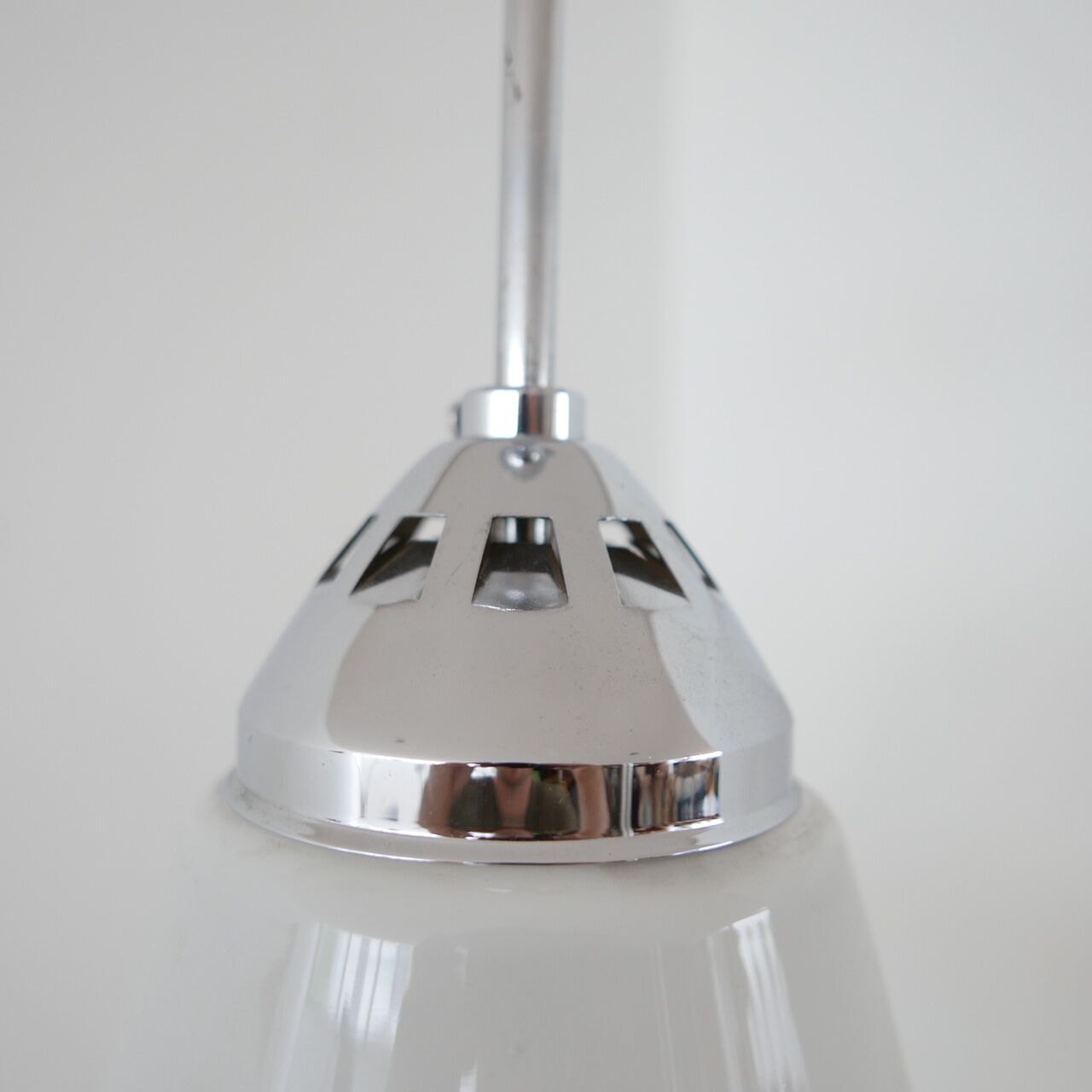 German Zeiss Ikon Two Tone Glass Mirrored Pendant