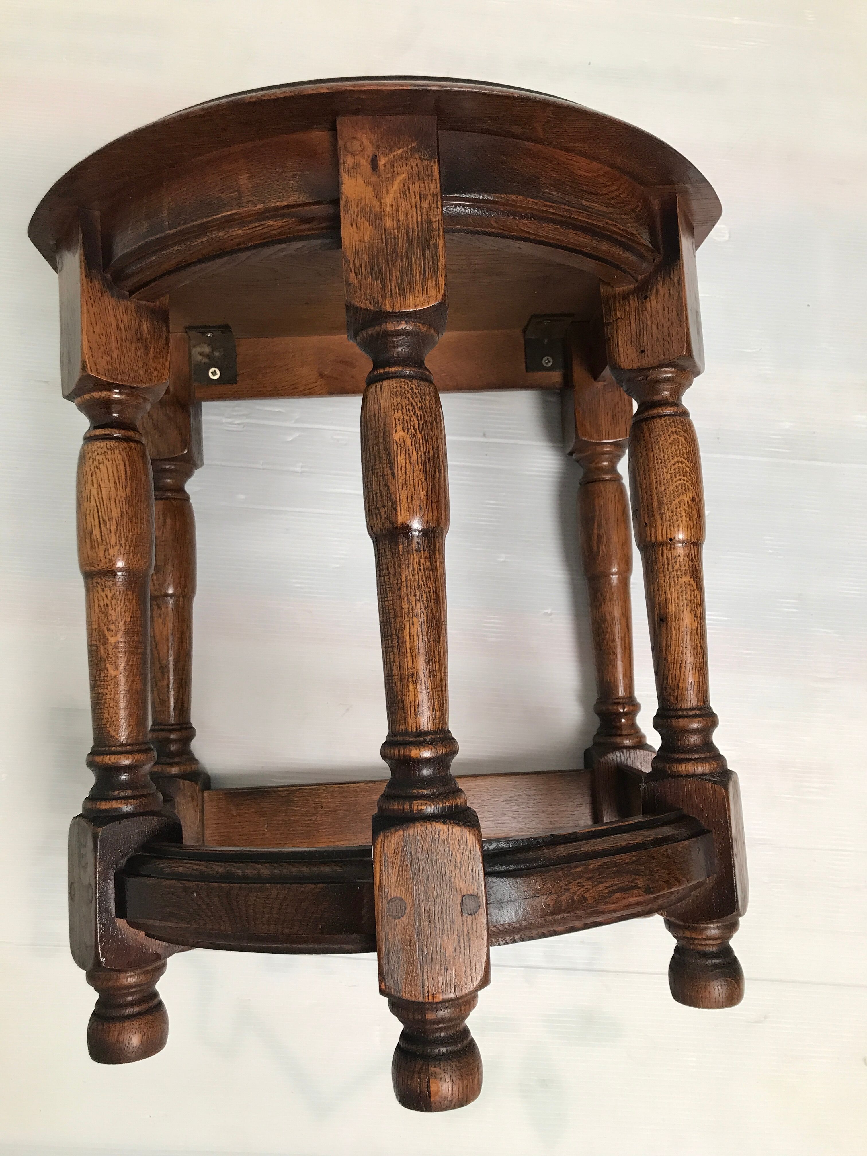 vintage half moon farmhouse stool