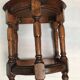 vintage half moon farmhouse stool