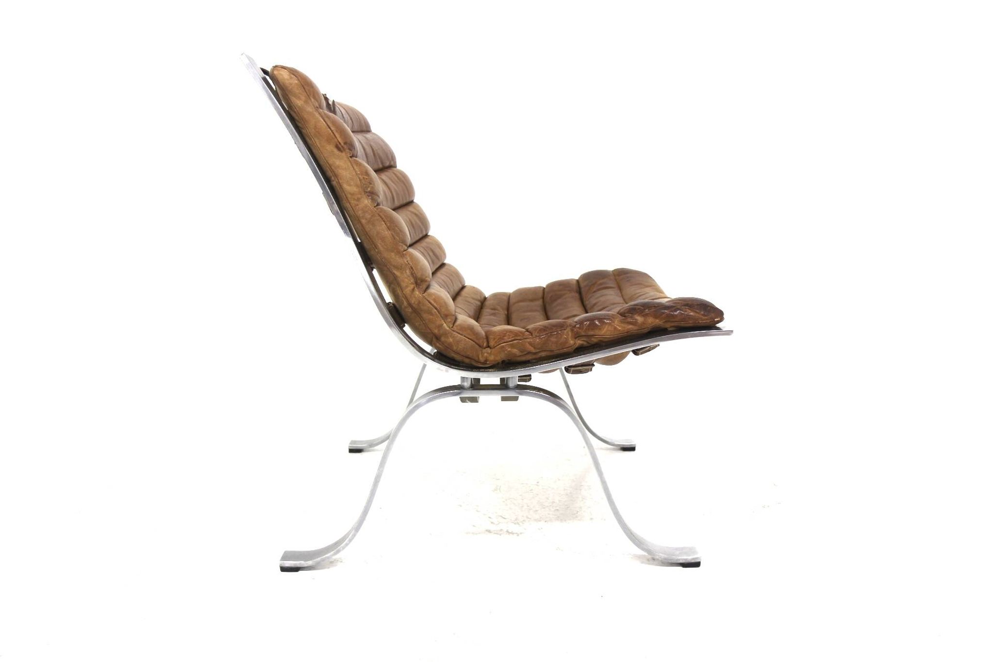 Scandinavian leather armchair "Ari", Arne Norell, Sweden, 1960
