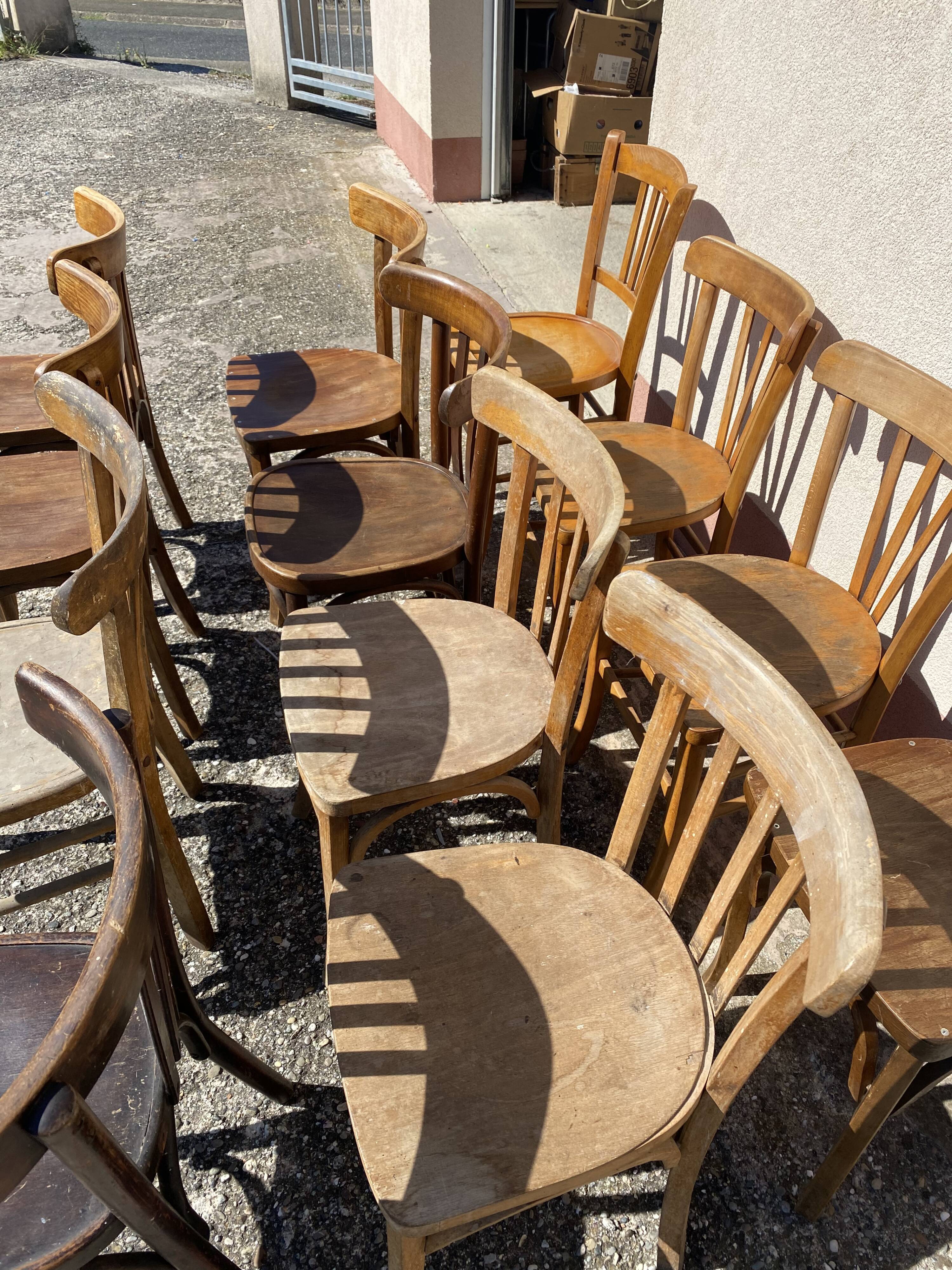12 vintage bistro chairs