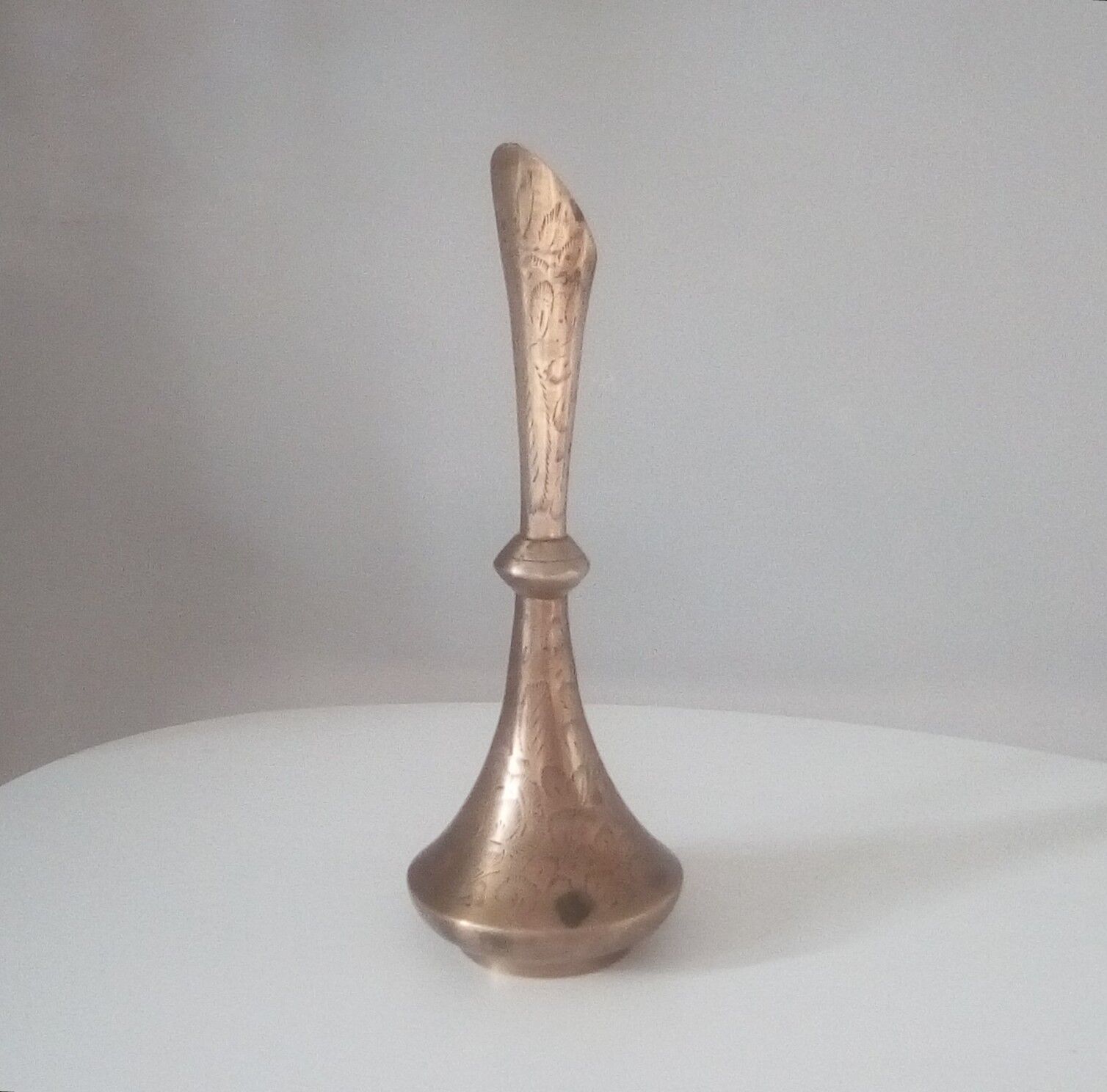 Vintage solid brass soliflore vase