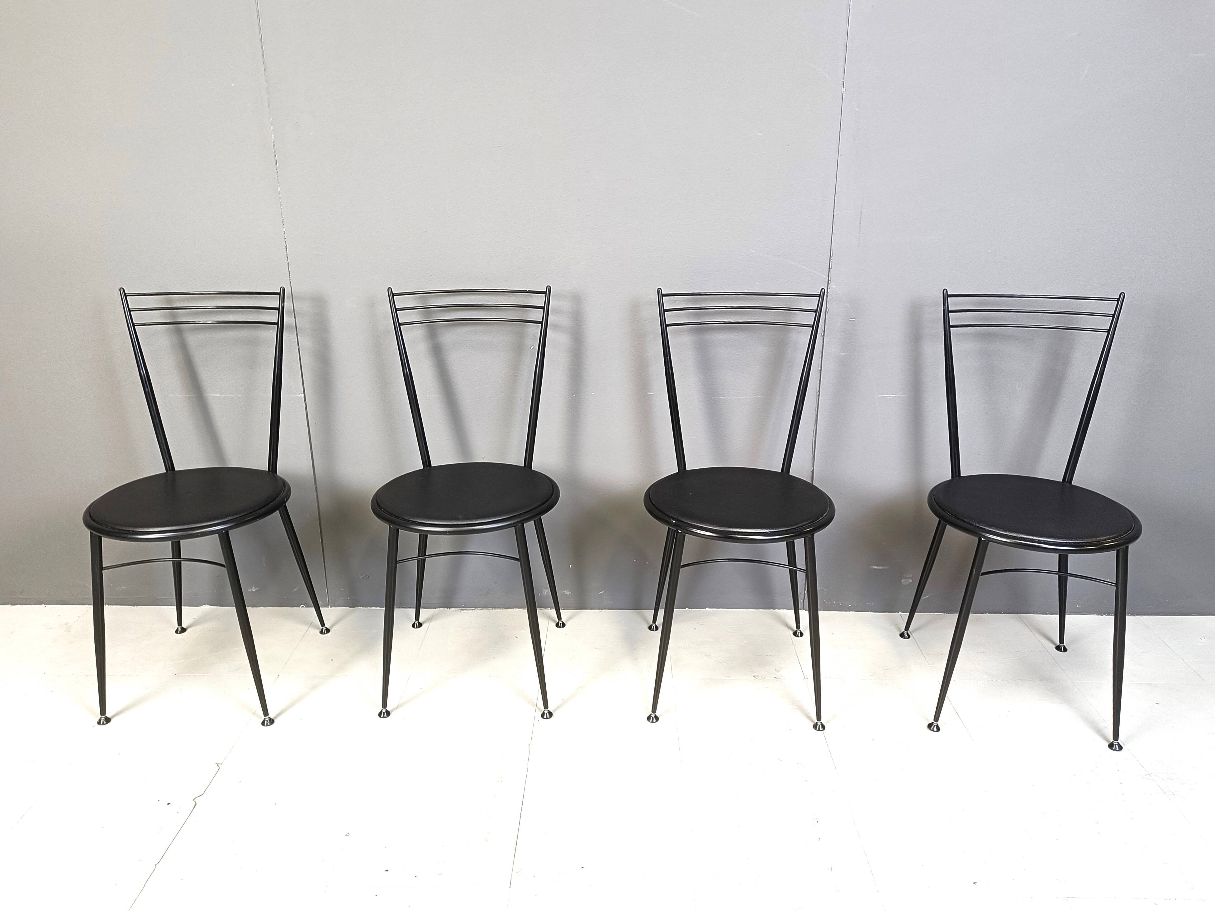 Vintage dining chairs by Calligaris, 1980s