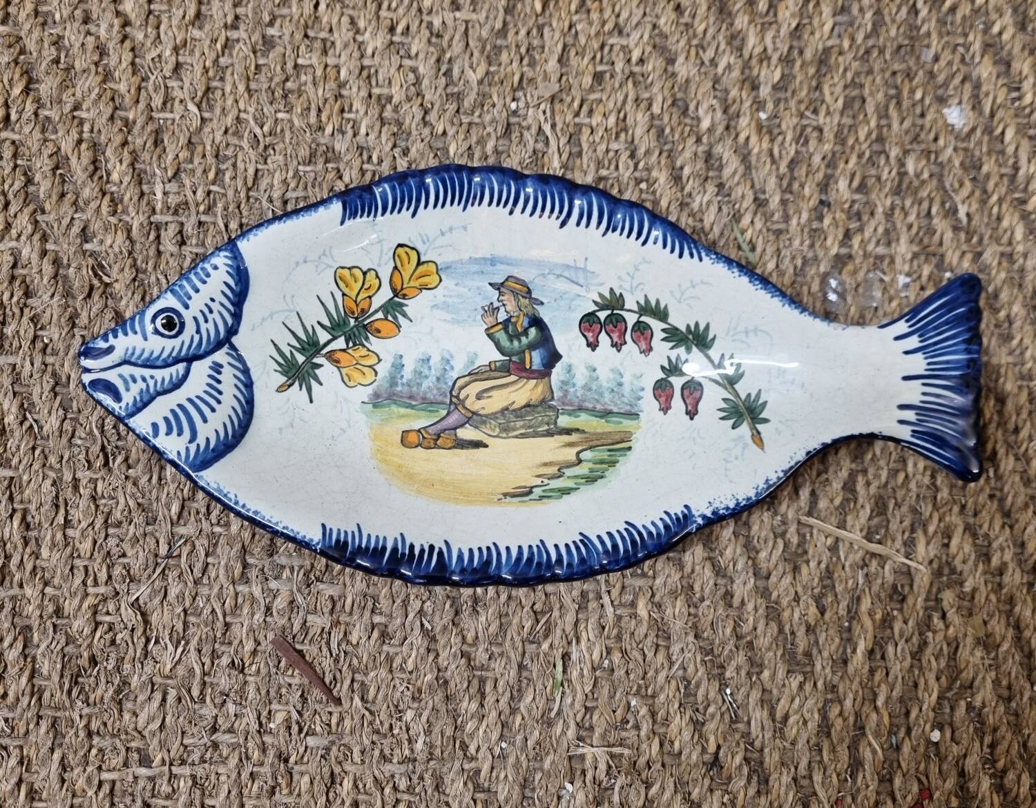 Henriot Quimper Butter Dish, 1930
