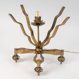 Accolay side table in resin and gold-tone metal