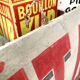 Ancien panneau bois lettrage peint vintage