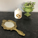 Brass hand mirror