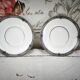 Lot de 2 sous-tasses en porcelaine anglaise Wedgwood modèle Amherst
