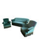 canapé et 2 fauteuils en velours
