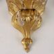 Group of 3 antique shelves "800" in carved wood and gold imitation marble.