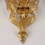 Group of 3 antique shelves "800" in carved wood and gold imitation marble.