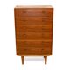 Commode-chiffonnier "Tallboy" en noyer, Suède, 1960