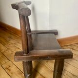 Chaise basse baoulé