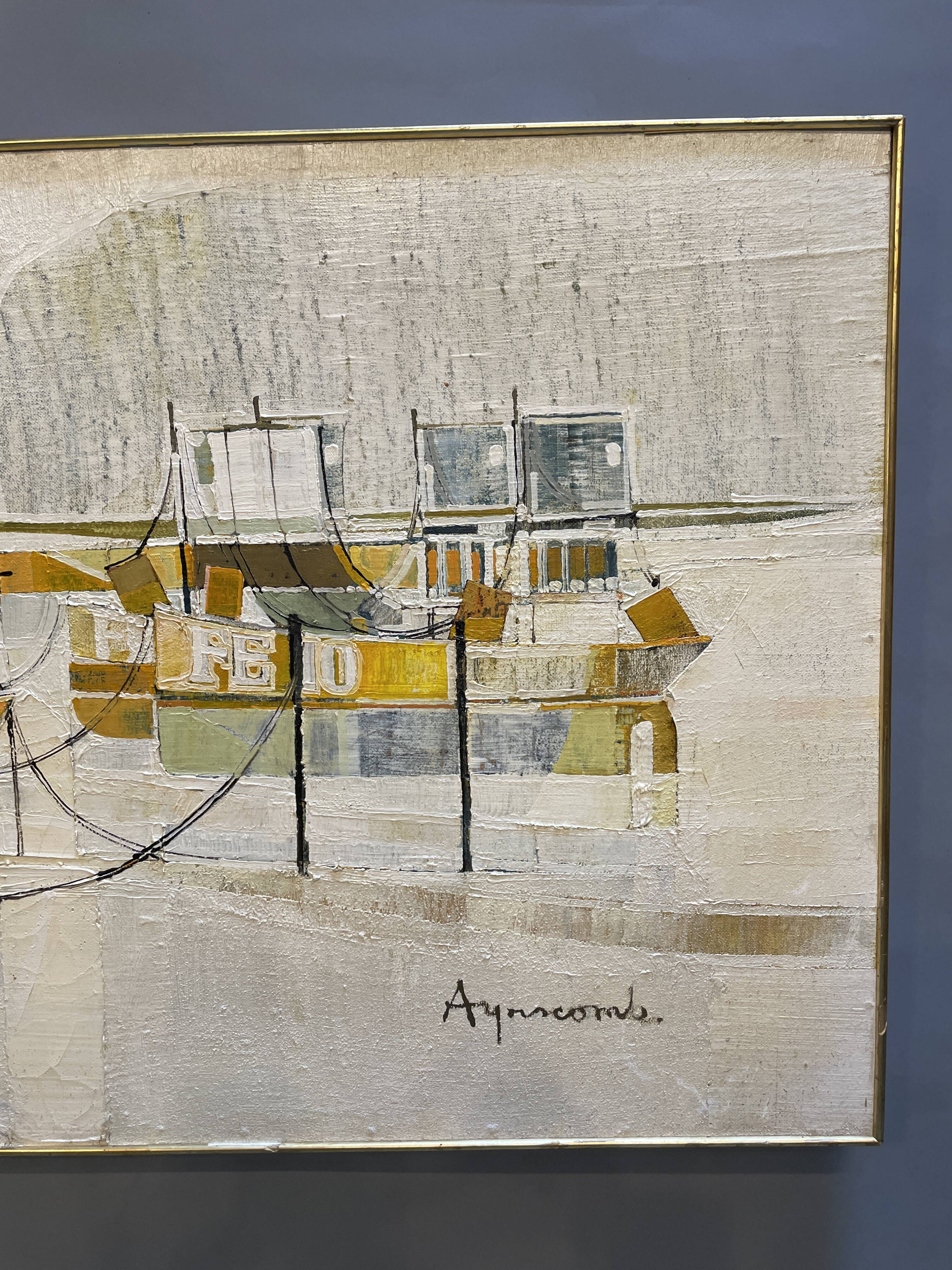 Oil On Board "Folkestone Harbour", Signed , Retailed Liberty & Co