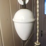 Suspension monte et baisse en opaline et porcelaine