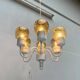 Swedish mid-century chandelier T526 with amber glass by Hans-Agne Jakobsson for Hans-Agne Jakobsson Ab, 1960s.