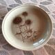 Set of 6 beige plates in Sarreguemine sandstone thistles