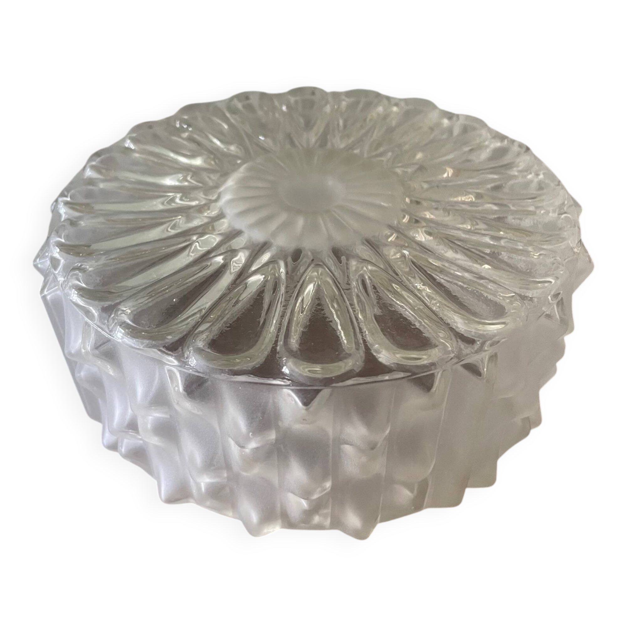 frosted glass ceiling light from the 40s and 50s