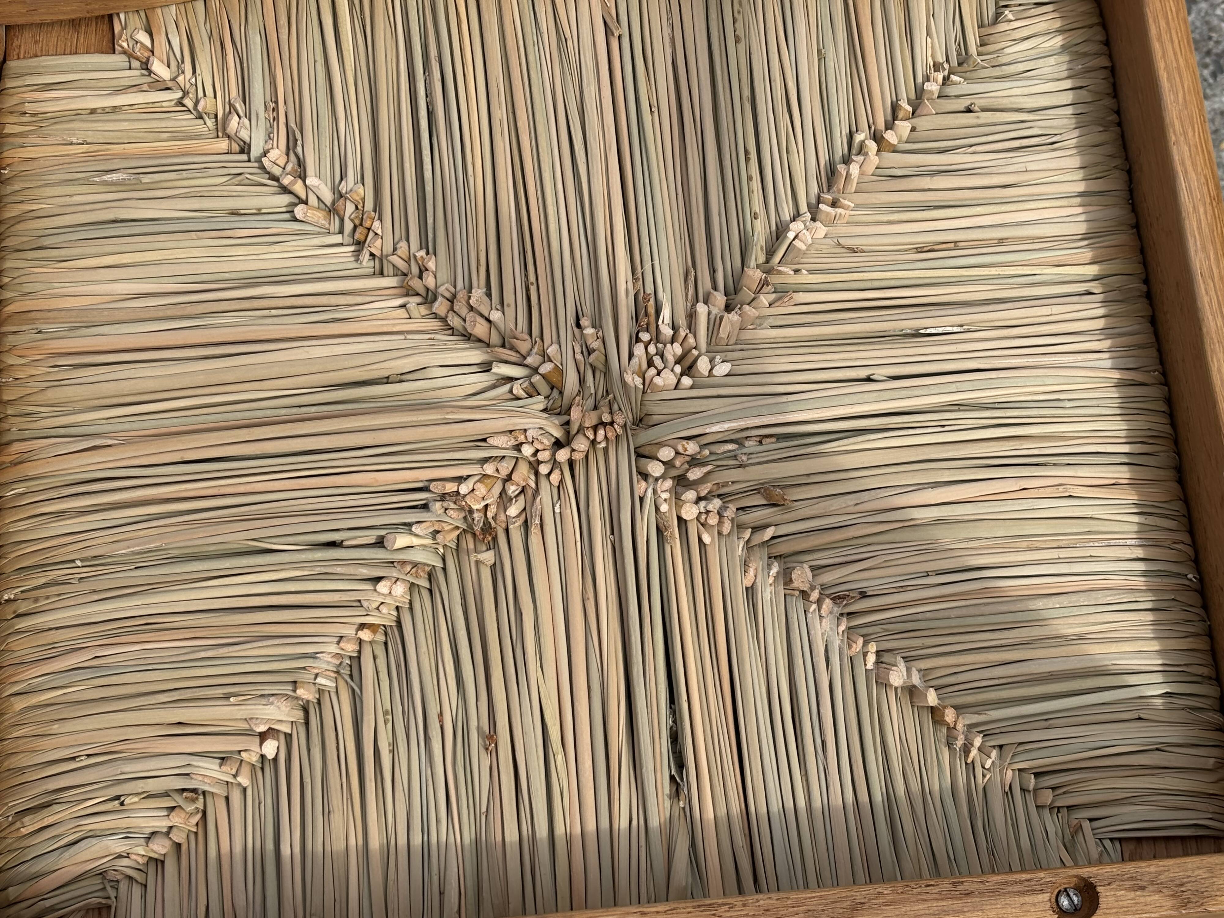 Vintage dining chairs set of 6 oak and rattan design minimalist design