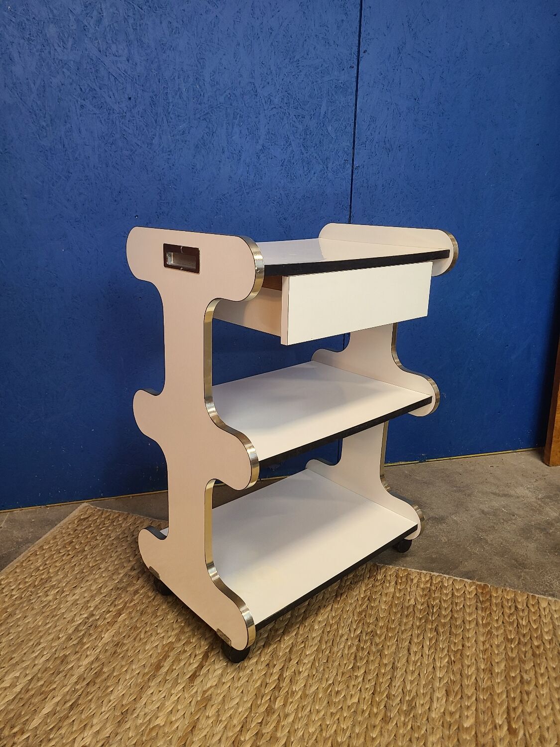 Vintage trolley on wheels