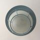 Suspension of the 70s cage in blue metal and frosted glass