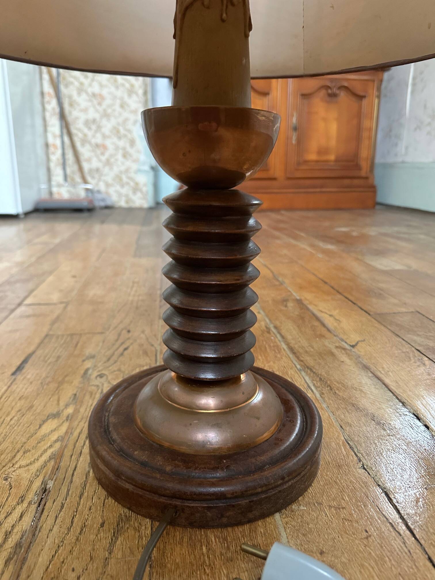 Vintage lamp with retro shade