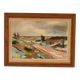 Huile sur toile suédoise – “Paysage” par Budde Nielsen – Signée et encadrée