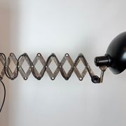 Large German Industrial Scissor Wall Lamp from Helion Arnstadt, 1950s