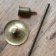 Brass candle holder, straight shape