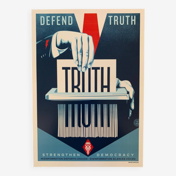 Shepard Fairey “OBEY” Defend Democracy Defend Truth
