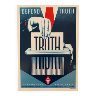 Shepard Fairey “OBEY” Defend Democracy Defend Truth