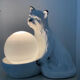 Vintage ceramic cat lamp from the 70s
