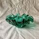 Vintage green glass pocket tray
