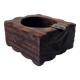 Vintage brutalist ashtray in carved wood