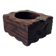 Vintage brutalist ashtray in carved wood