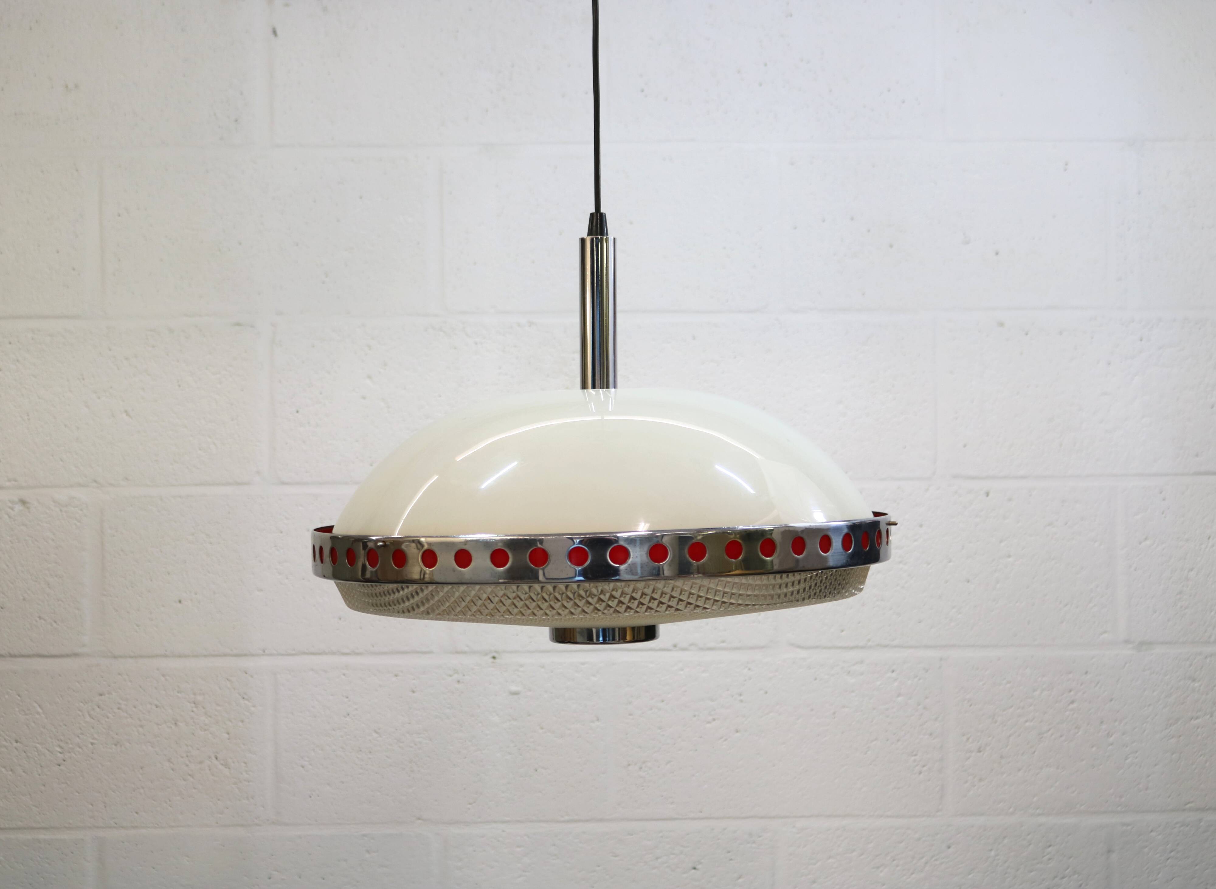 Space age plastic UFO ceiling lamp *** Massive *** Belgian design