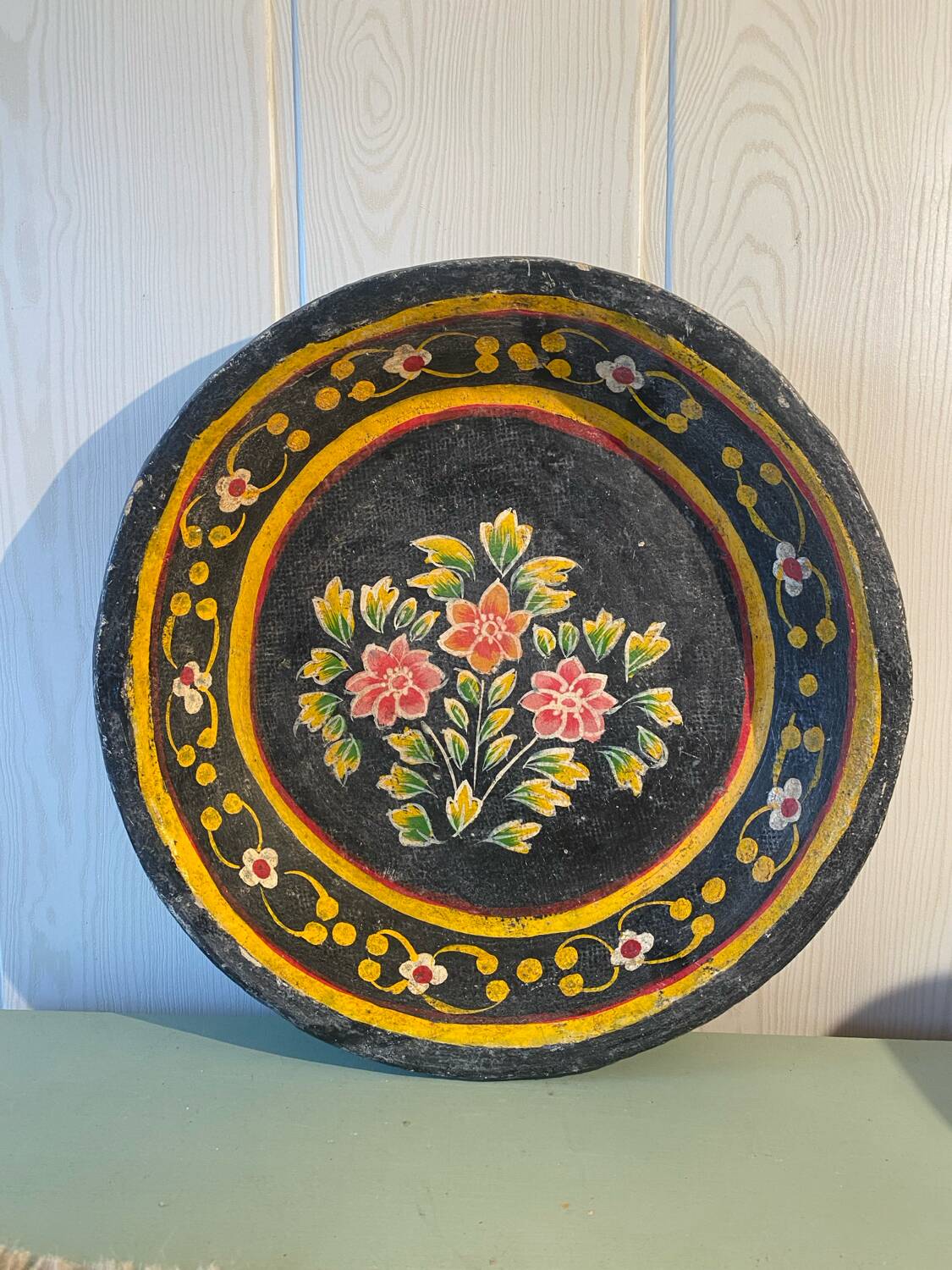 Indian papier-mâché tray