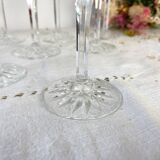 6 verres à eau cristal ciselé français
