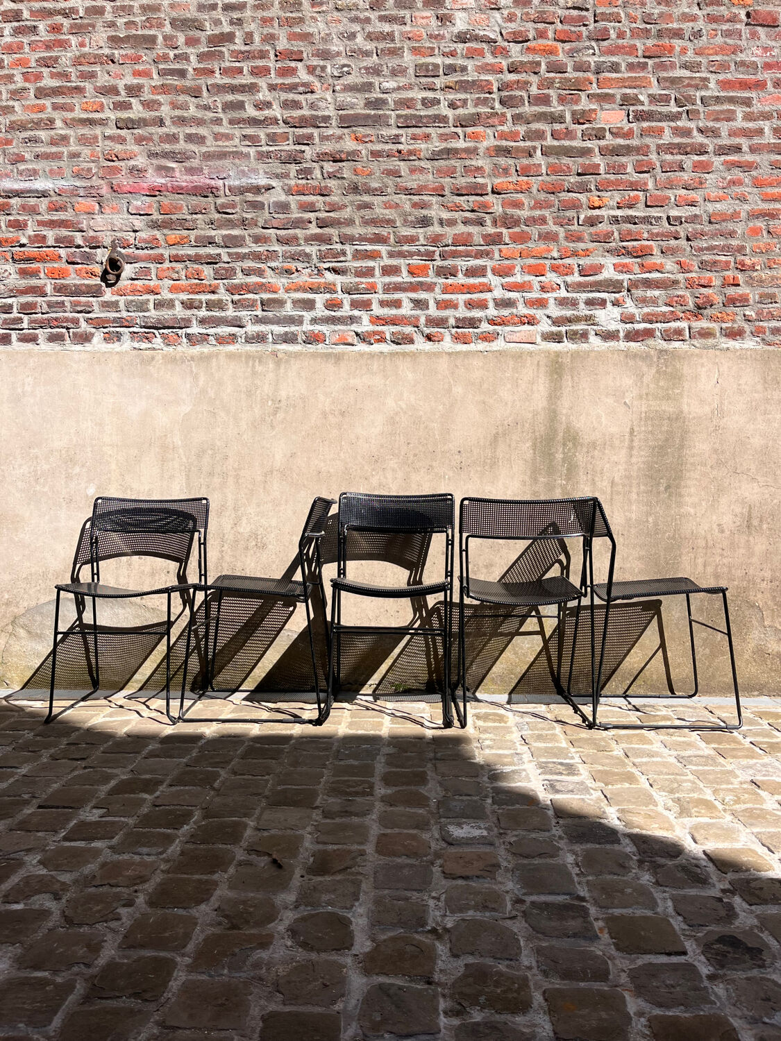 2 Italian chairs Full Metal - 1980