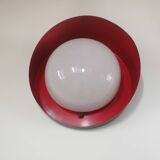 Metal wall light with glass globe